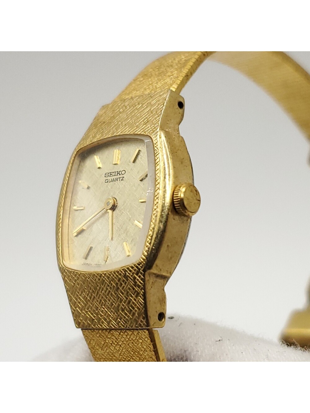 VTG Seiko Quartz Watch 2C20-5389 Women Gold Tone Barrel Analog New Battery - Picture 10 of 14